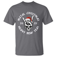 Funny Heavy Metal T Shirt Metal Christmas Heavy New Year Rock Hand Sign - Wonder Print Shop