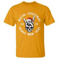 Funny Heavy Metal T Shirt Metal Christmas Heavy New Year Rock Hand Sign - Wonder Print Shop