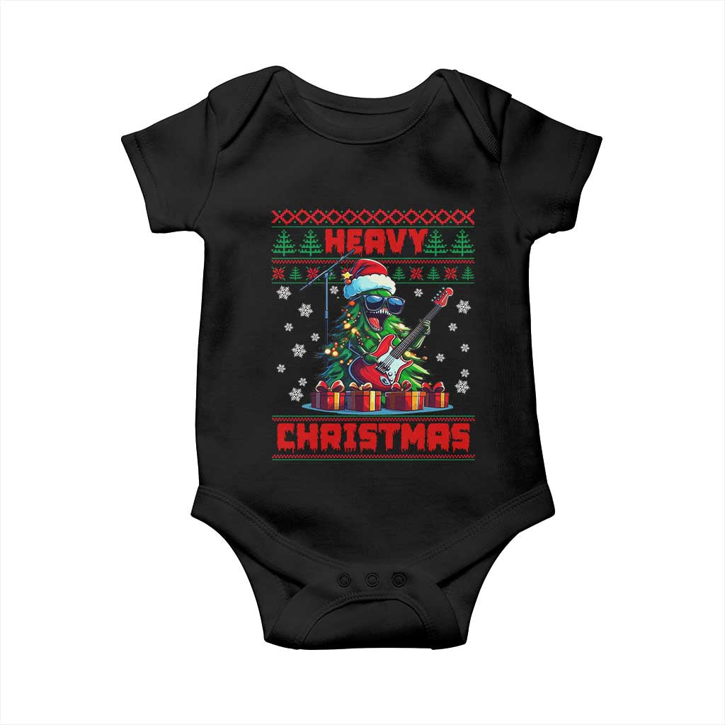 Funny Heavy Christmas Rock Band Guitarist Baby Onesie