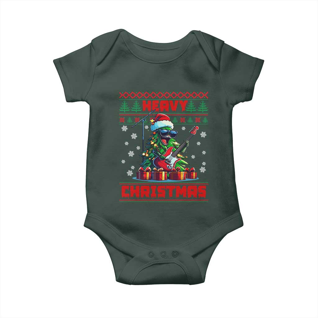 Funny Heavy Christmas Rock Band Guitarist Baby Onesie