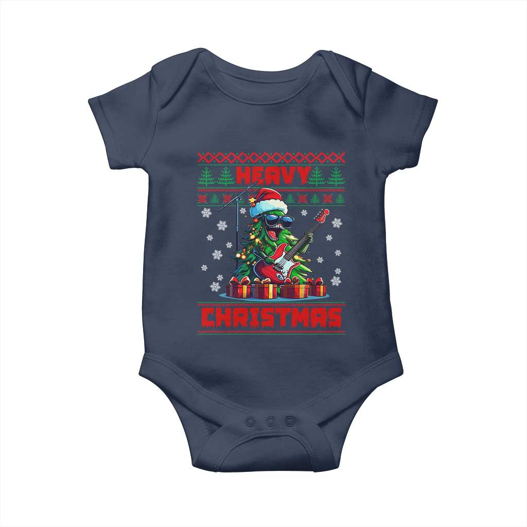 Funny Heavy Christmas Rock Band Guitarist Baby Onesie