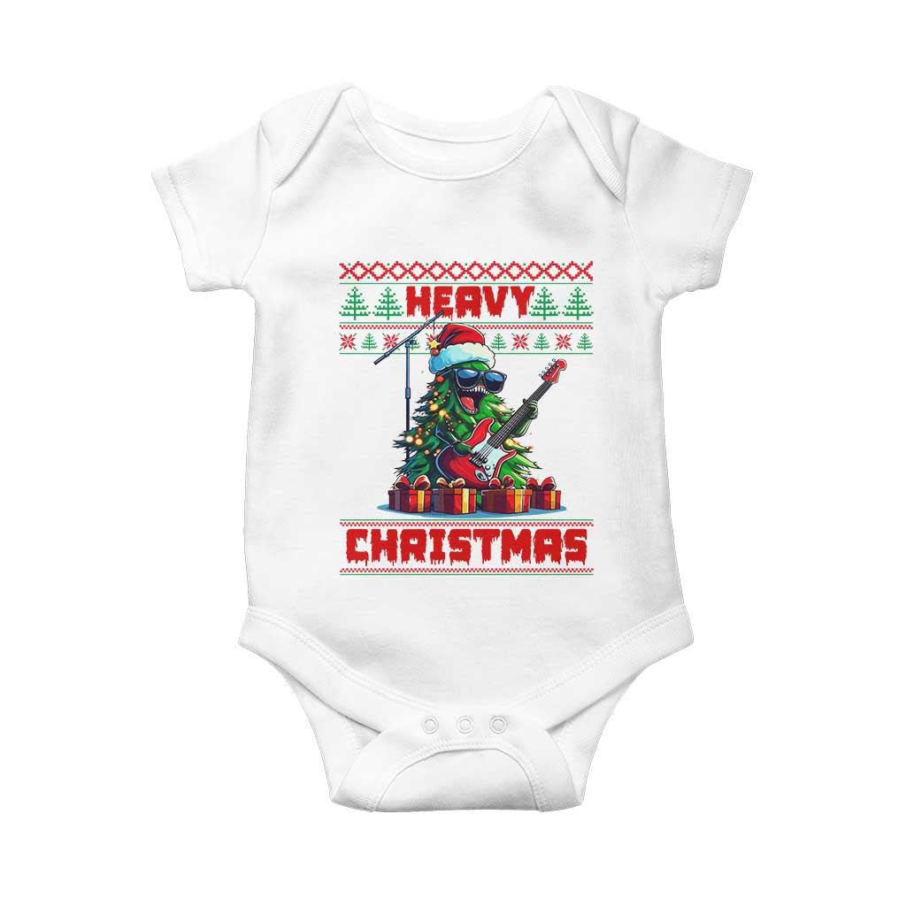 Funny Heavy Christmas Rock Band Guitarist Baby Onesie