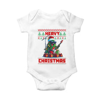 Funny Heavy Christmas Rock Band Guitarist Baby Onesie
