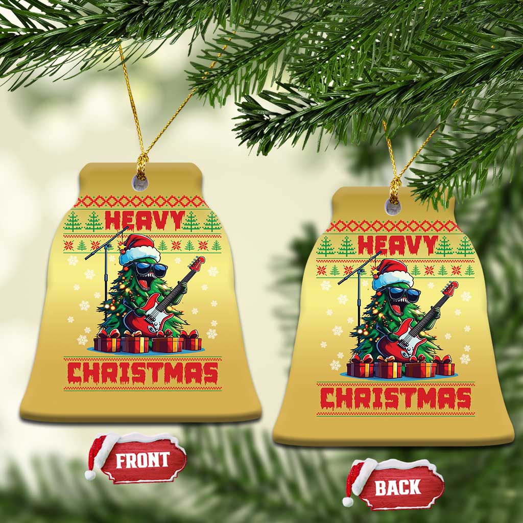 Funny Heavy Xmas Rock Band Guitarist Christmas Ornament - Wonder Print Shop