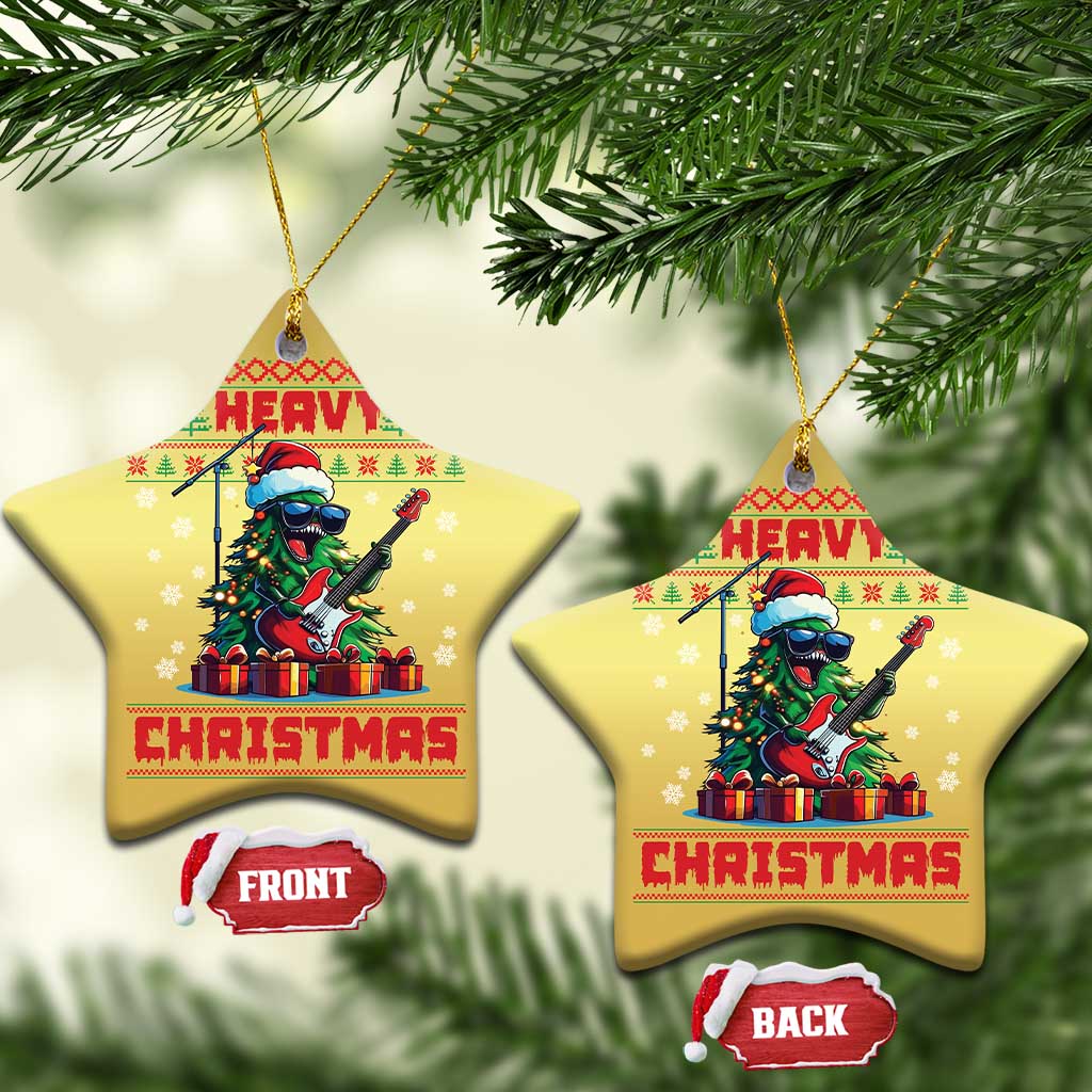 Funny Heavy Xmas Rock Band Guitarist Christmas Ornament - Wonder Print Shop