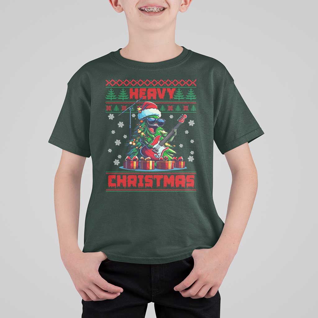 Funny Heavy Christmas Rock Band Guitarist T Shirt For Kid - Wonder Print Shop