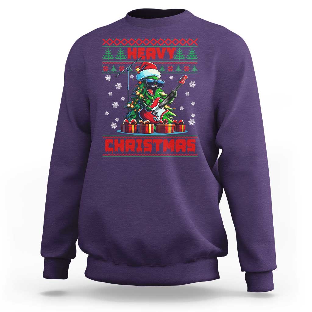 Funny Heavy Christmas Rock Band Guitarist Sweatshirt - Wonder Print Shop