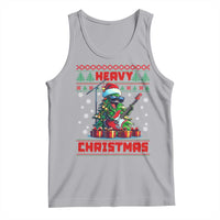 Funny Heavy Christmas Rock Band Guitarist Tank Top