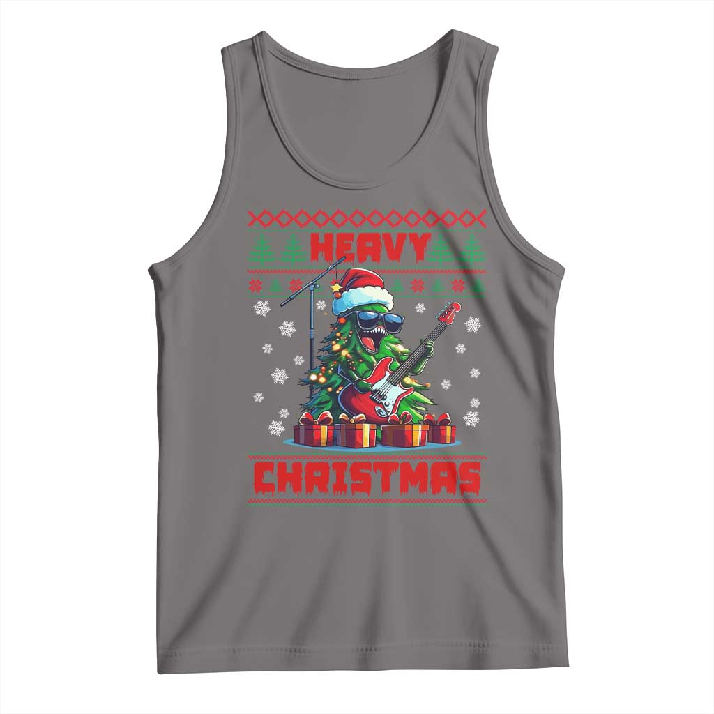 Funny Heavy Christmas Rock Band Guitarist Tank Top