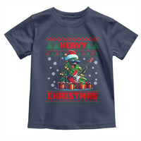 Funny Heavy Christmas Rock Band Guitarist Toddler T Shirt