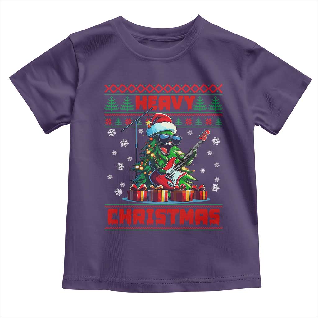 Funny Heavy Christmas Rock Band Guitarist Toddler T Shirt