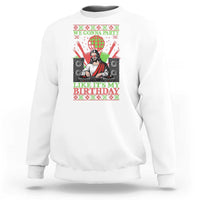 Funny Christmas Party DJ Jesus Sweatshirt We Gonna Party Like It's My Birthday - Wonder Print Shop