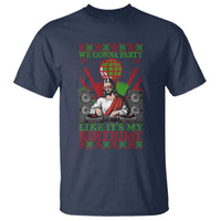Funny Christmas Party DJ Jesus T Shirt We Gonna Party Like It's My Birthday - Wonder Print Shop