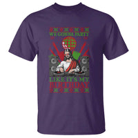 Funny Christmas Party DJ Jesus T Shirt We Gonna Party Like It's My Birthday - Wonder Print Shop