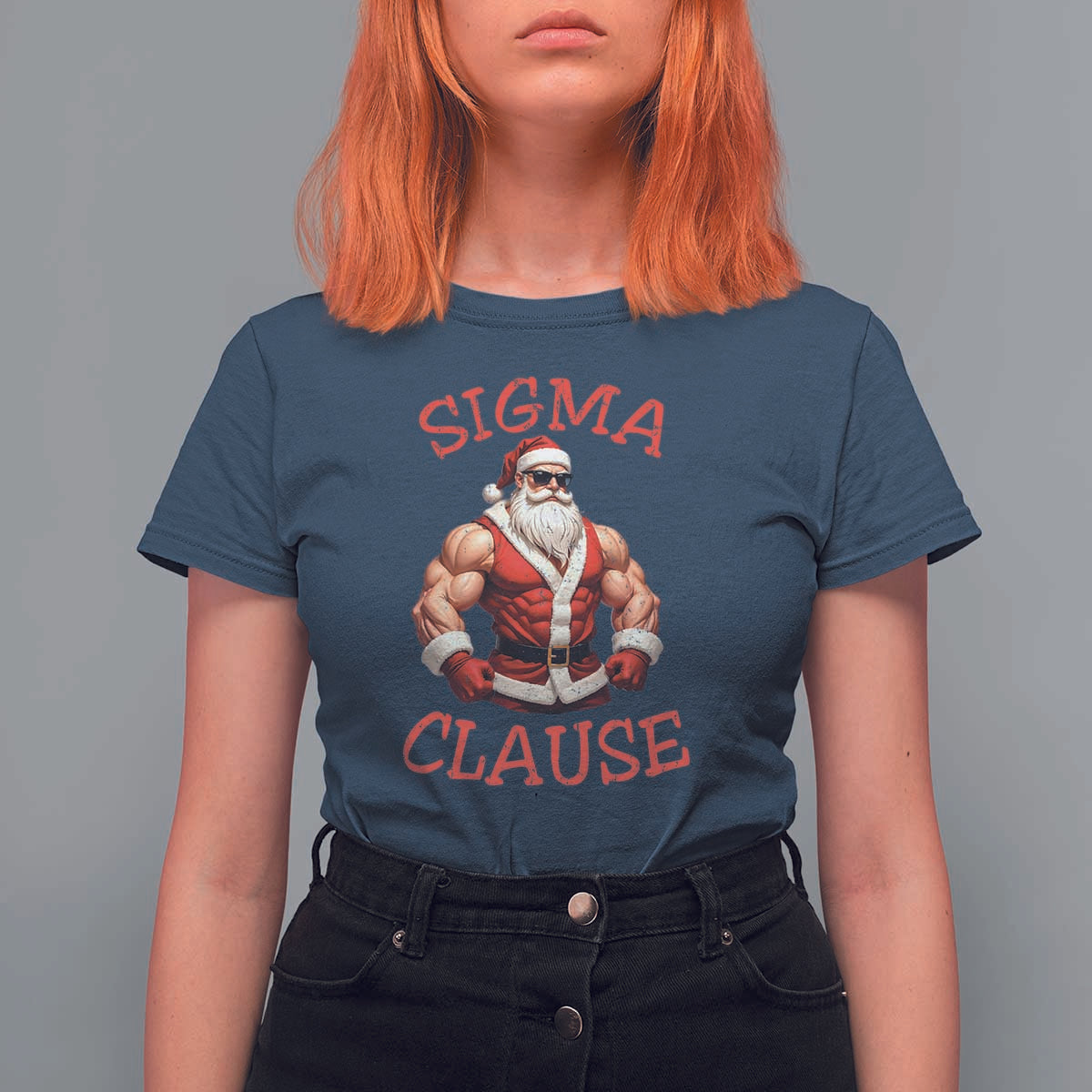 Funny Xmas Sigma Claus T Shirt For Women - Wonder Print Shop