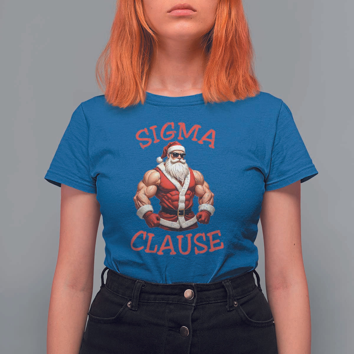 Funny Xmas Sigma Claus T Shirt For Women - Wonder Print Shop