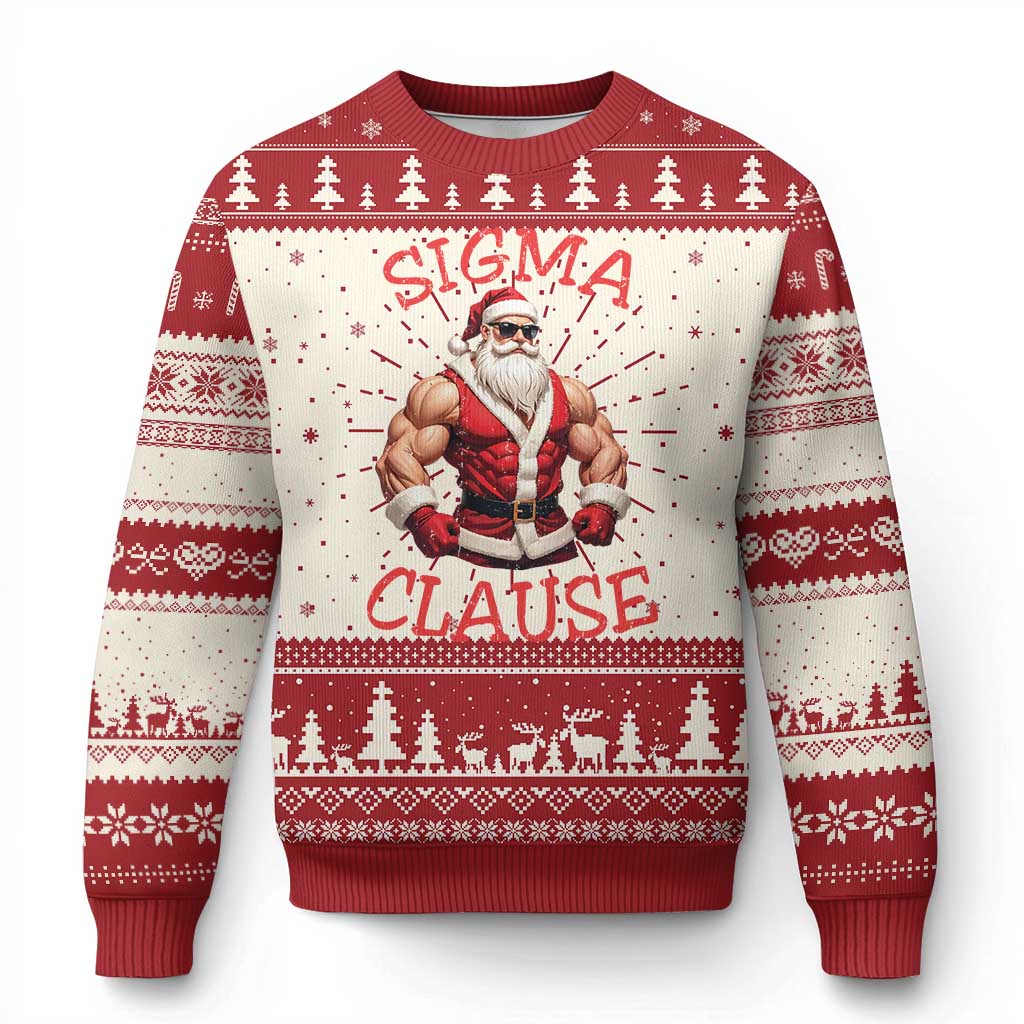 Funny Xmas Sigma Claus Ugly Christmas Sweater - Wonder Print Shop