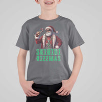 Funny Xmas T Shirt For Kid Skibidi Rizzmas Cool Santa Gangsta - Wonder Print Shop