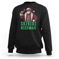 Funny Xmas Sweatshirt Skibidi Rizzmas Cool Santa Gangsta - Wonder Print Shop
