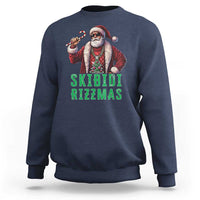 Funny Xmas Sweatshirt Skibidi Rizzmas Cool Santa Gangsta - Wonder Print Shop