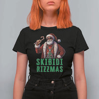 Funny Xmas T Shirt For Women Skibidi Rizzmas Cool Santa Gangsta - Wonder Print Shop