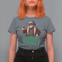 Funny Xmas T Shirt For Women Skibidi Rizzmas Cool Santa Gangsta - Wonder Print Shop