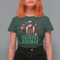 Funny Xmas T Shirt For Women Skibidi Rizzmas Cool Santa Gangsta - Wonder Print Shop
