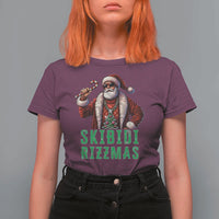 Funny Xmas T Shirt For Women Skibidi Rizzmas Cool Santa Gangsta - Wonder Print Shop