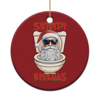 Funny Skibidi Rizzmas Santa Toilet Meme Christmas Ornament - Wonder Print Shop