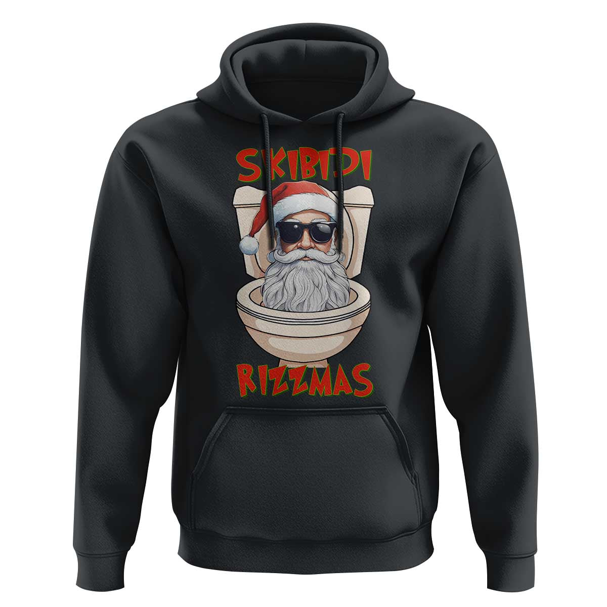 Funny Skibidi Rizzmas Santa Toilet Meme Hoodie