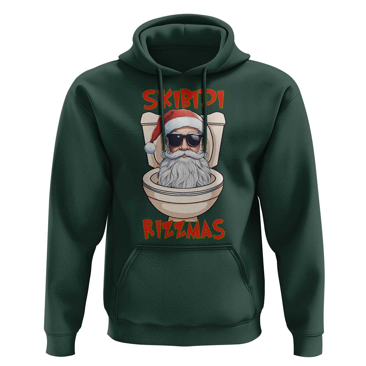 Funny Skibidi Rizzmas Santa Toilet Meme Hoodie