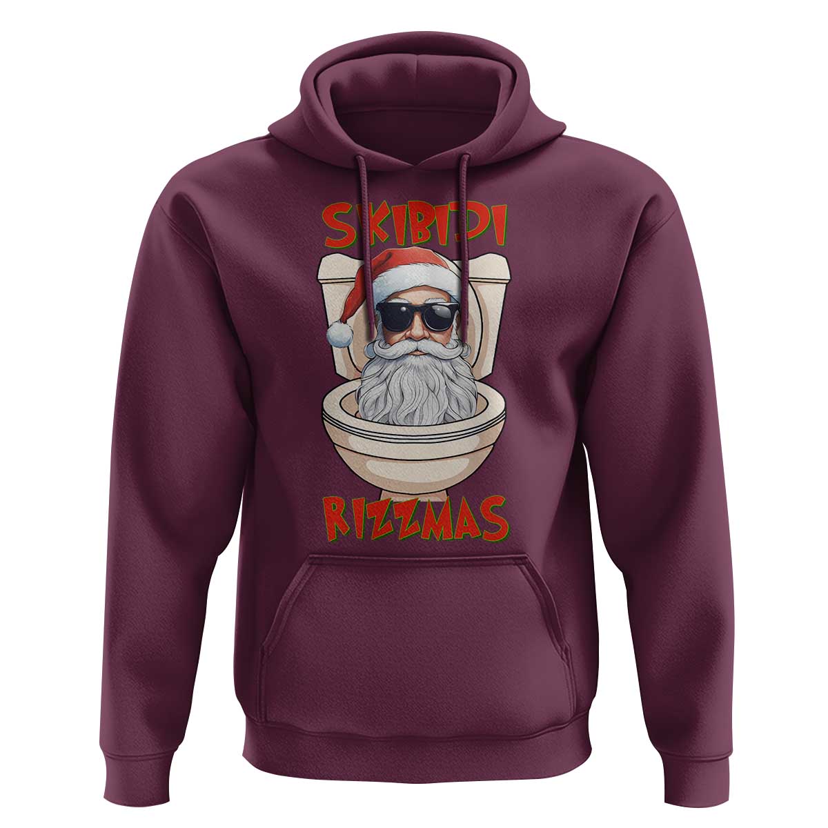 Funny Skibidi Rizzmas Santa Toilet Meme Hoodie