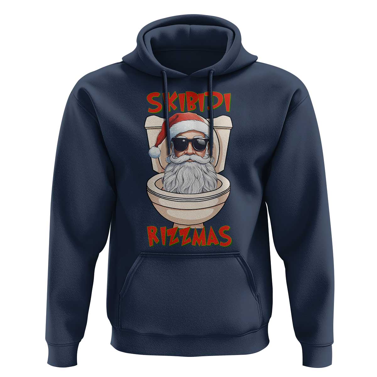 Funny Skibidi Rizzmas Santa Toilet Meme Hoodie