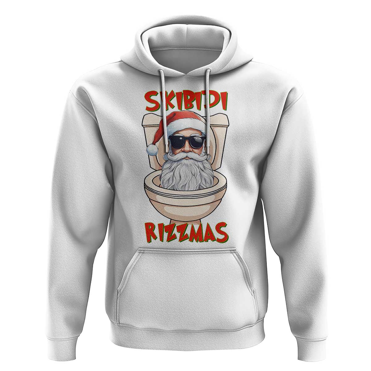 Funny Skibidi Rizzmas Santa Toilet Meme Hoodie