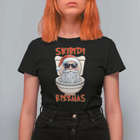 Funny Skibidi Rizzmas Santa Toilet Meme T Shirt For Women - Wonder Print Shop