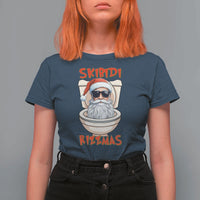 Funny Skibidi Rizzmas Santa Toilet Meme T Shirt For Women - Wonder Print Shop
