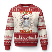 Funny Skibidi Rizzmas Santa Toilet Meme Ugly Christmas Sweater - Wonder Print Shop