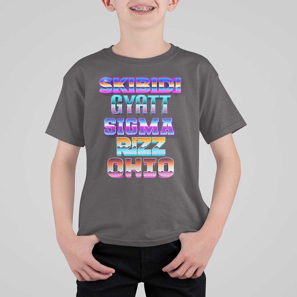 Skibidi Gyatt Sigma Rizz Ohio T Shirt For Kid - Wonder Print Shop