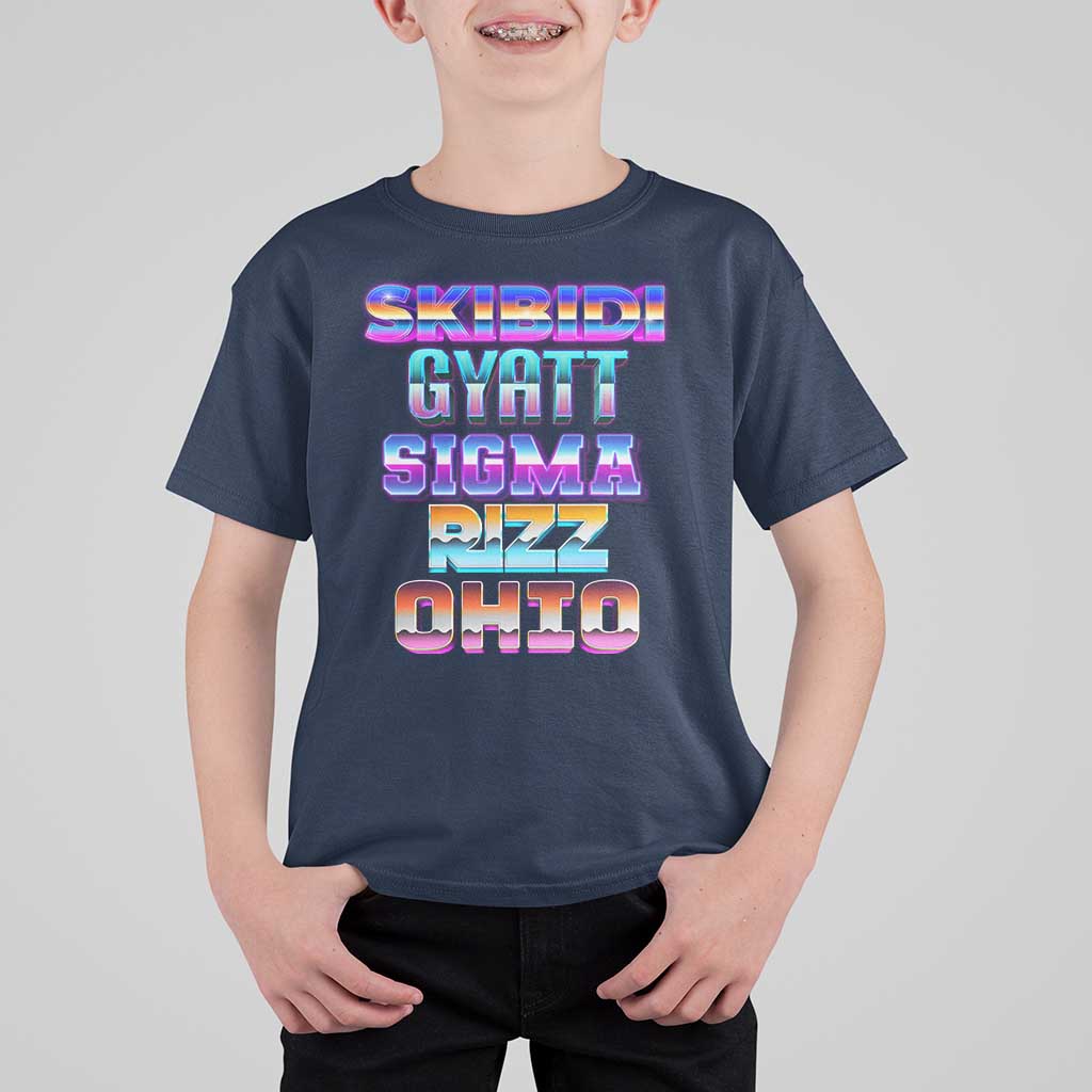 Skibidi Gyatt Sigma Rizz Ohio T Shirt For Kid - Wonder Print Shop