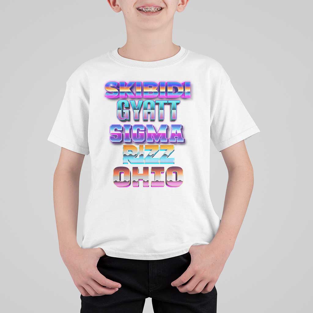 Skibidi Gyatt Sigma Rizz Ohio T Shirt For Kid - Wonder Print Shop