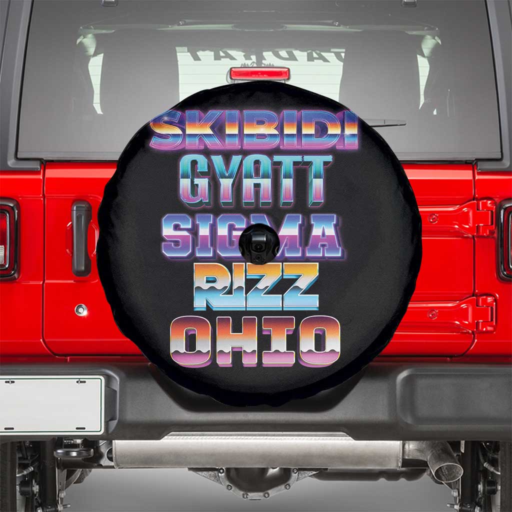 Skibidi Gyatt Sigma Rizz Ohio Spare Tire Cover