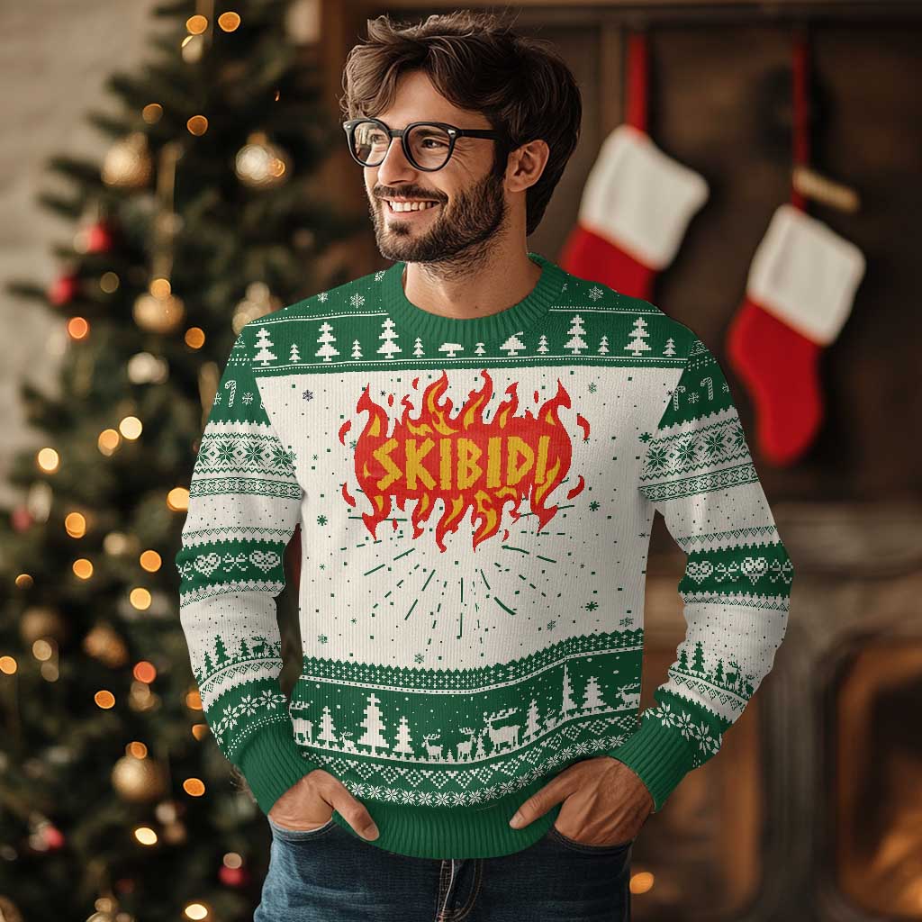 Funny Skibidi Ugly Christmas Sweater - Wonder Print Shop