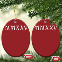 Happy New Year 2025 Christmas Ornament MMXXV Roman Numerals - Wonder Print Shop