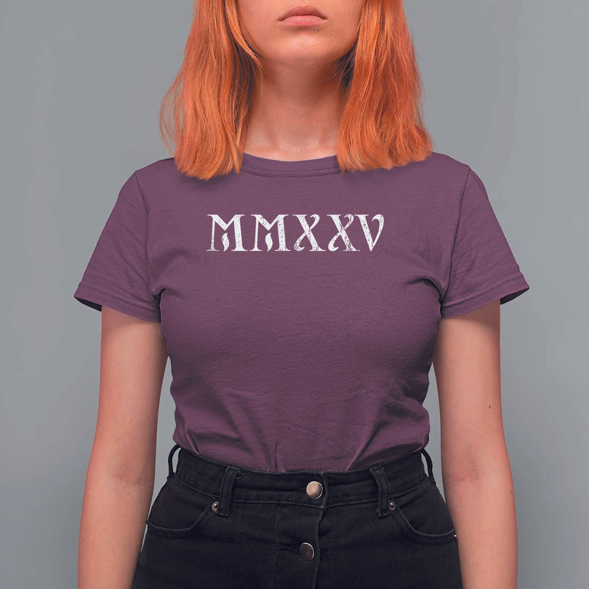 Happy New Year 2025 T Shirt For Women MMXXV Roman Numerals - Wonder Print Shop