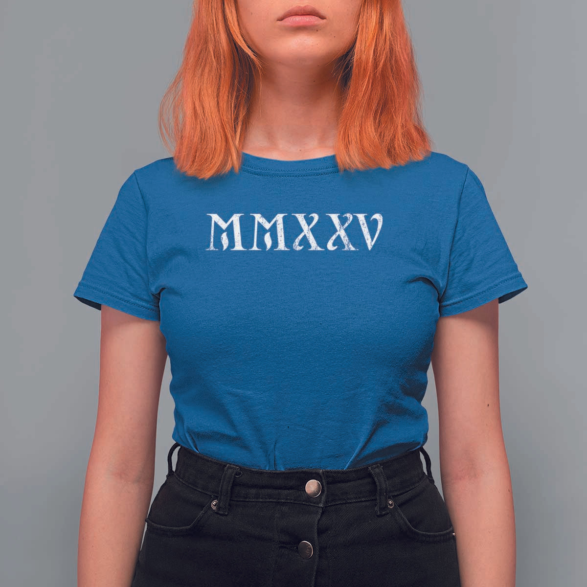Happy New Year 2025 T Shirt For Women MMXXV Roman Numerals - Wonder Print Shop