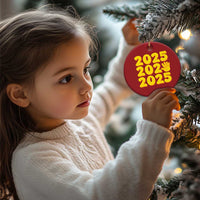 Funny Happy New Year 2025 Christmas Ornament - Wonder Print Shop