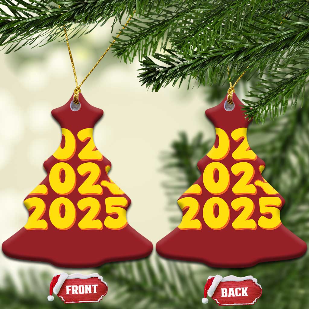 Funny Happy New Year 2025 Christmas Ornament - Wonder Print Shop