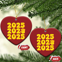 Funny Happy New Year 2025 Christmas Ornament - Wonder Print Shop