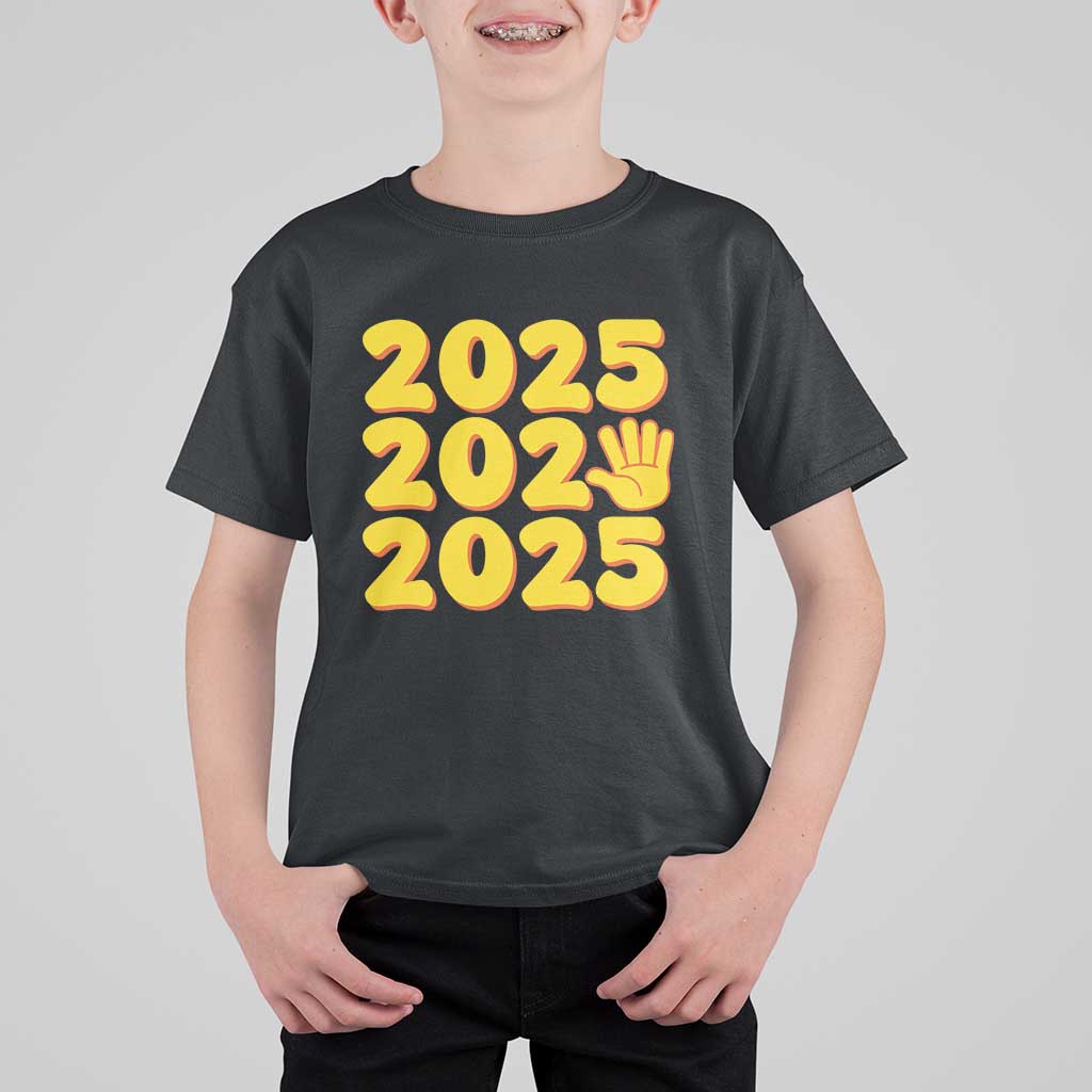 Funny Happy New Year 2025 T Shirt For Kid - Wonder Print Shop