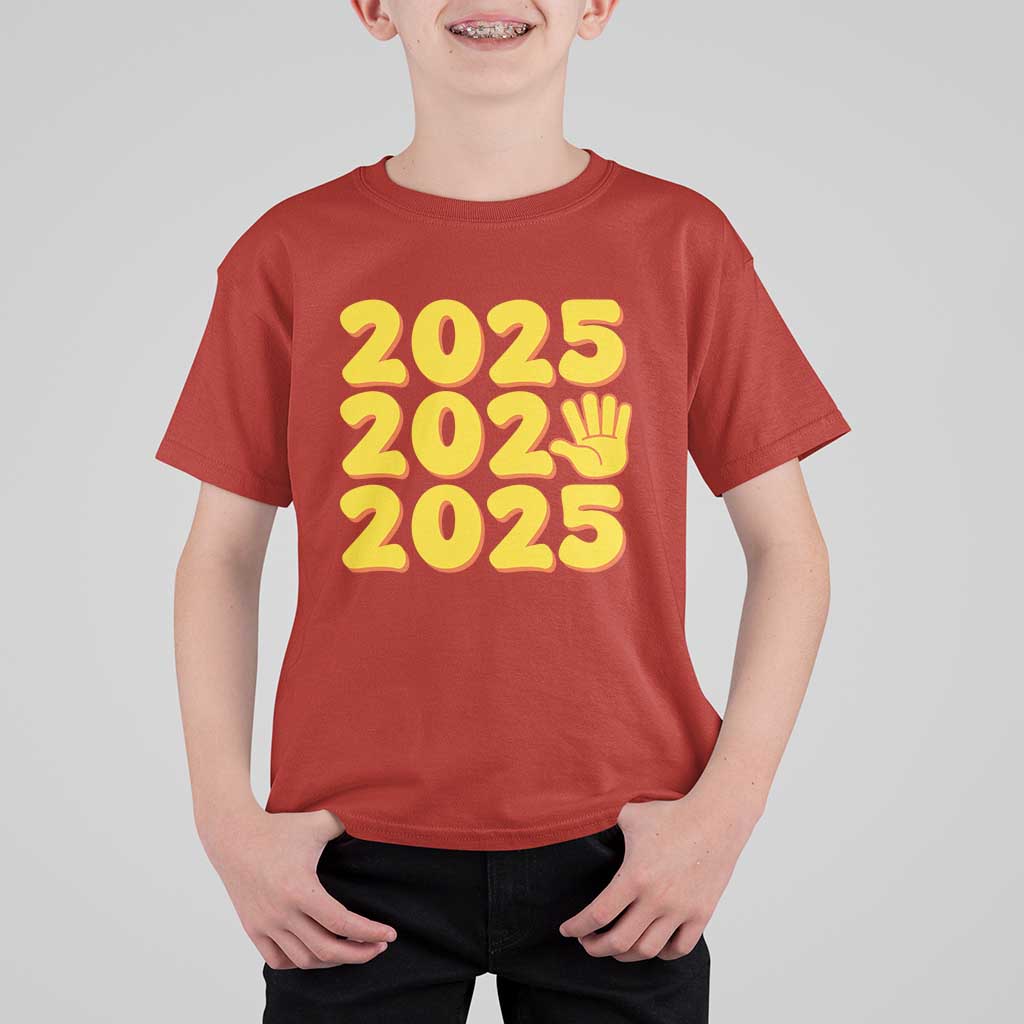 Funny Happy New Year 2025 T Shirt For Kid - Wonder Print Shop